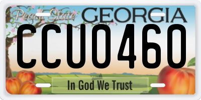 GA license plate CCU0460