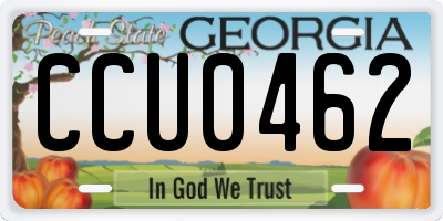 GA license plate CCU0462