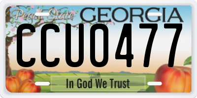 GA license plate CCU0477