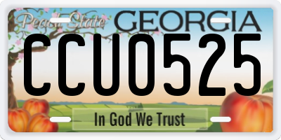 GA license plate CCU0525