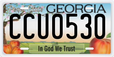 GA license plate CCU0530