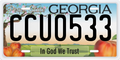 GA license plate CCU0533