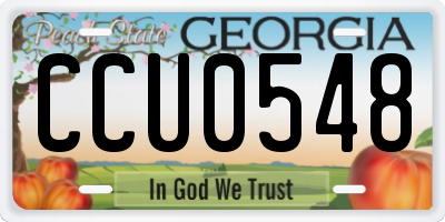 GA license plate CCU0548