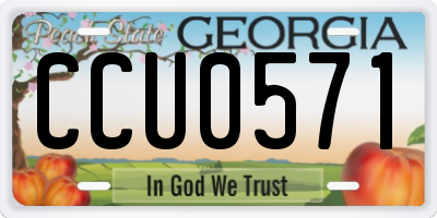 GA license plate CCU0571