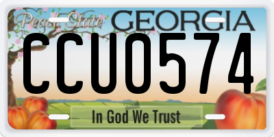 GA license plate CCU0574