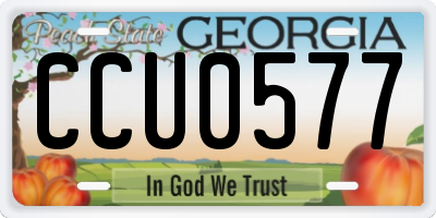 GA license plate CCU0577
