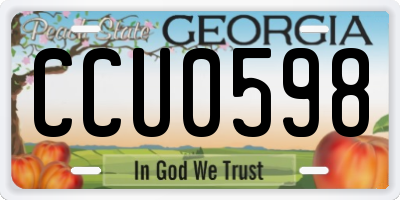 GA license plate CCU0598