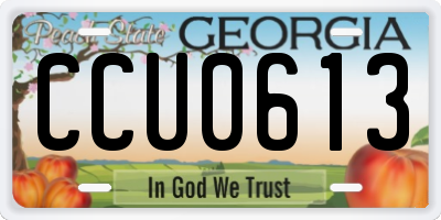 GA license plate CCU0613