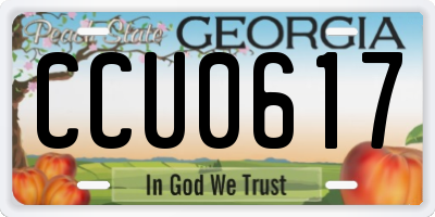 GA license plate CCU0617