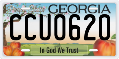 GA license plate CCU0620