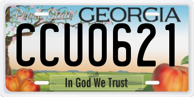 GA license plate CCU0621
