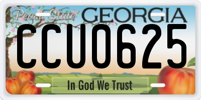 GA license plate CCU0625