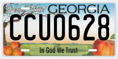 GA license plate CCU0628