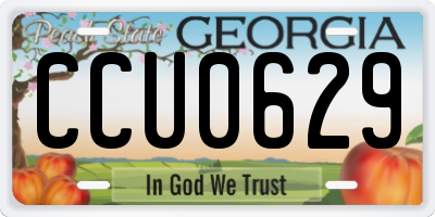 GA license plate CCU0629