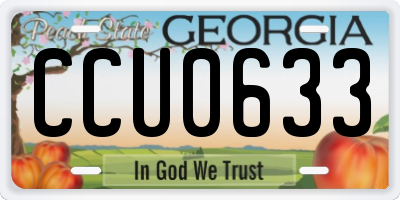 GA license plate CCU0633