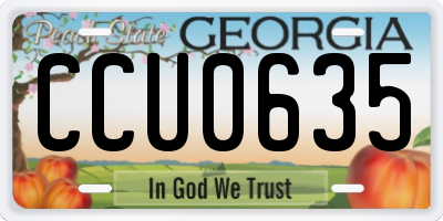 GA license plate CCU0635
