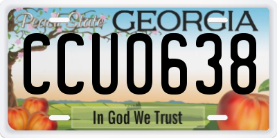 GA license plate CCU0638