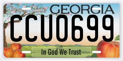 GA license plate CCU0699
