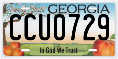 GA license plate CCU0729