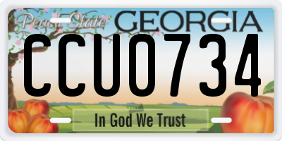 GA license plate CCU0734