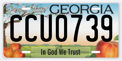 GA license plate CCU0739