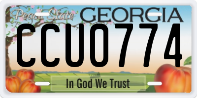 GA license plate CCU0774