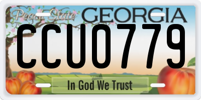 GA license plate CCU0779