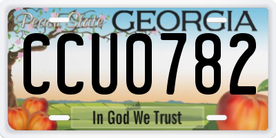GA license plate CCU0782