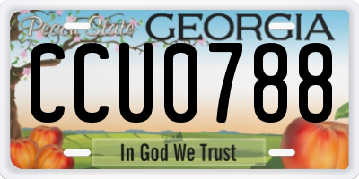 GA license plate CCU0788