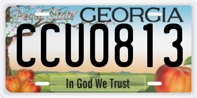 GA license plate CCU0813