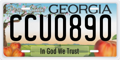 GA license plate CCU0890