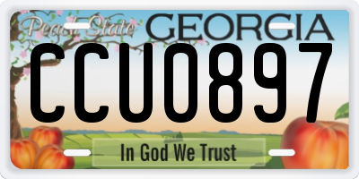 GA license plate CCU0897