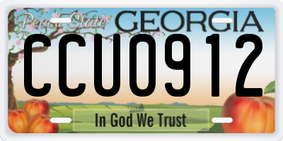 GA license plate CCU0912