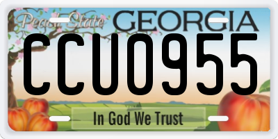 GA license plate CCU0955