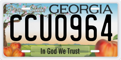 GA license plate CCU0964