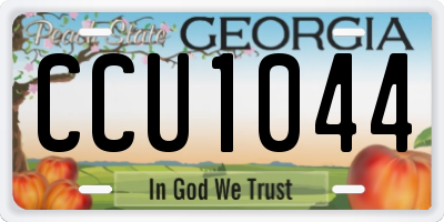 GA license plate CCU1044