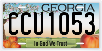 GA license plate CCU1053