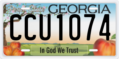 GA license plate CCU1074