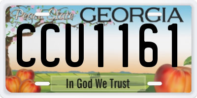 GA license plate CCU1161