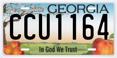 GA license plate CCU1164
