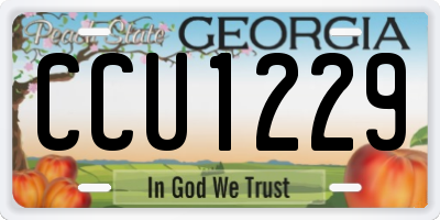 GA license plate CCU1229