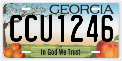 GA license plate CCU1246