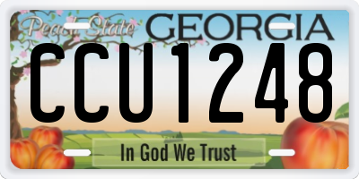 GA license plate CCU1248