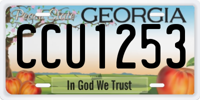 GA license plate CCU1253