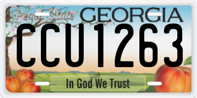 GA license plate CCU1263