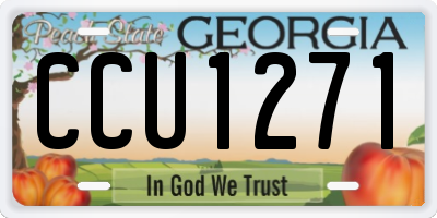 GA license plate CCU1271