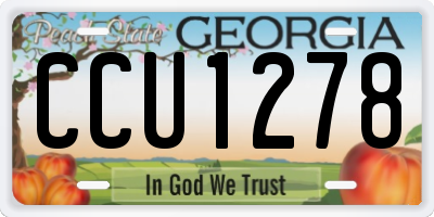 GA license plate CCU1278