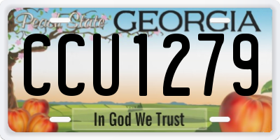 GA license plate CCU1279