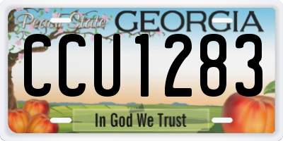 GA license plate CCU1283