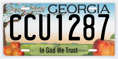 GA license plate CCU1287